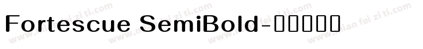 Fortescue SemiBold字体转换